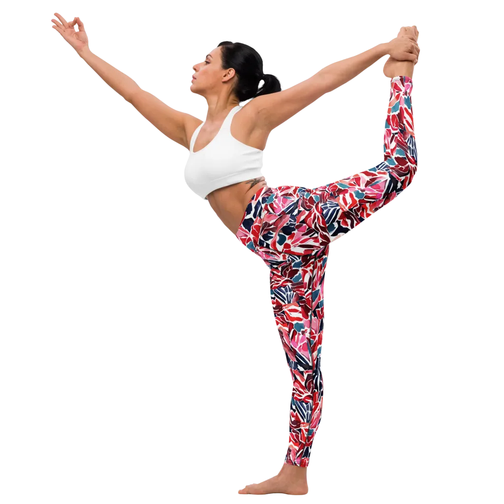 Petal Voltage on Yoga Leggings — Left