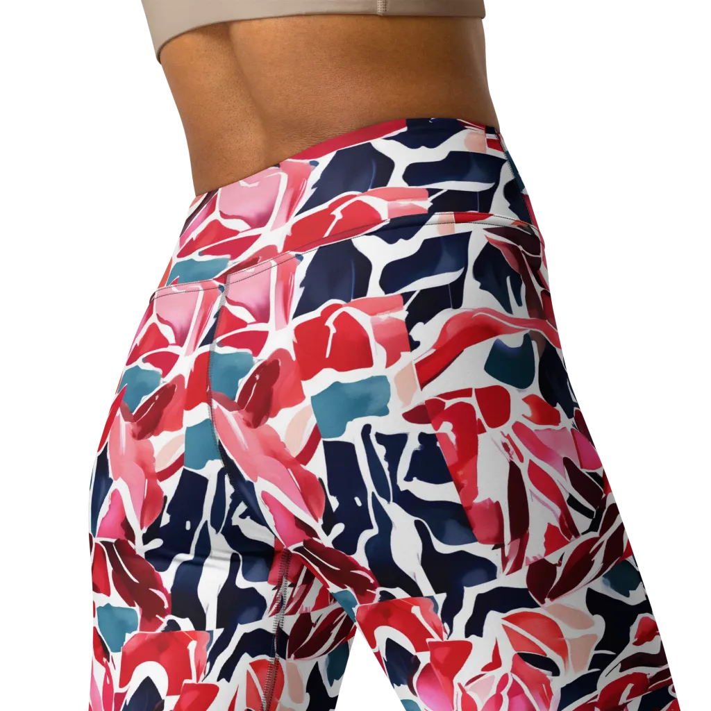 Petal Voltage on Yoga Leggings — Back