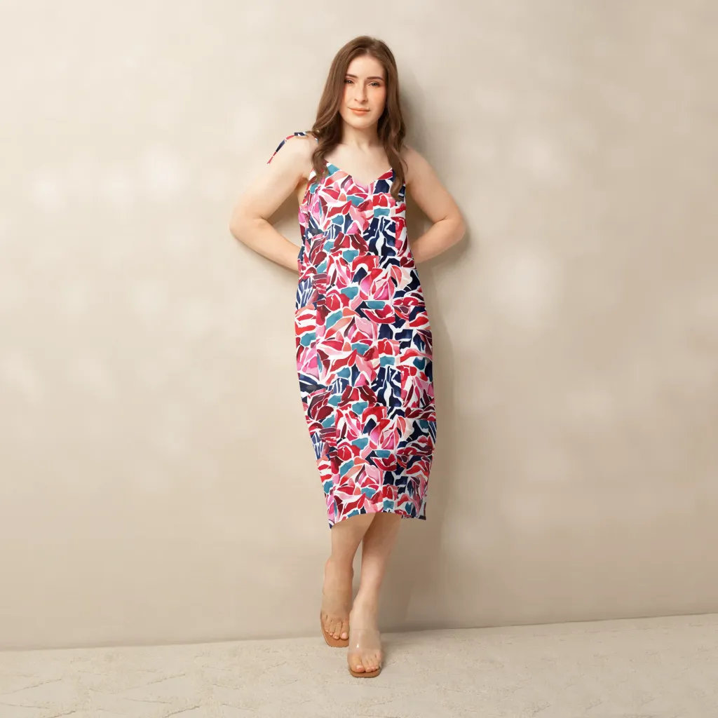 Petal Voltage on Slip Dress — Front