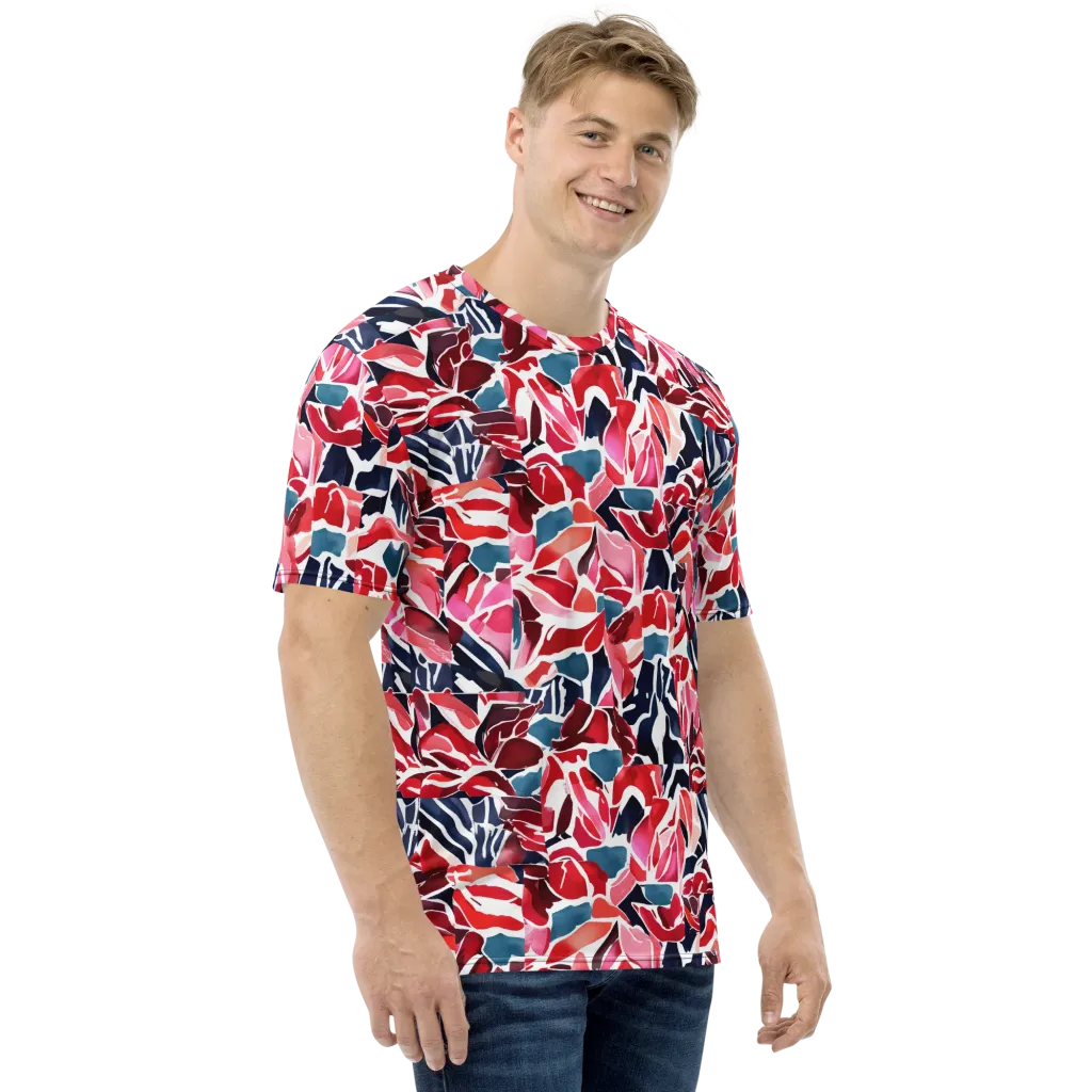 Petal Voltage on Men's Crew Neck T-Shirt — Right