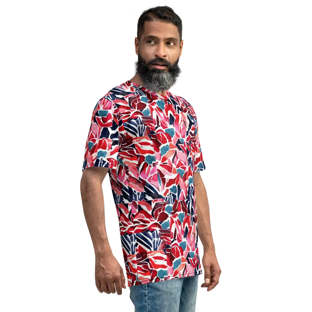Petal Voltage on Men's Crew Neck T-Shirt — Right