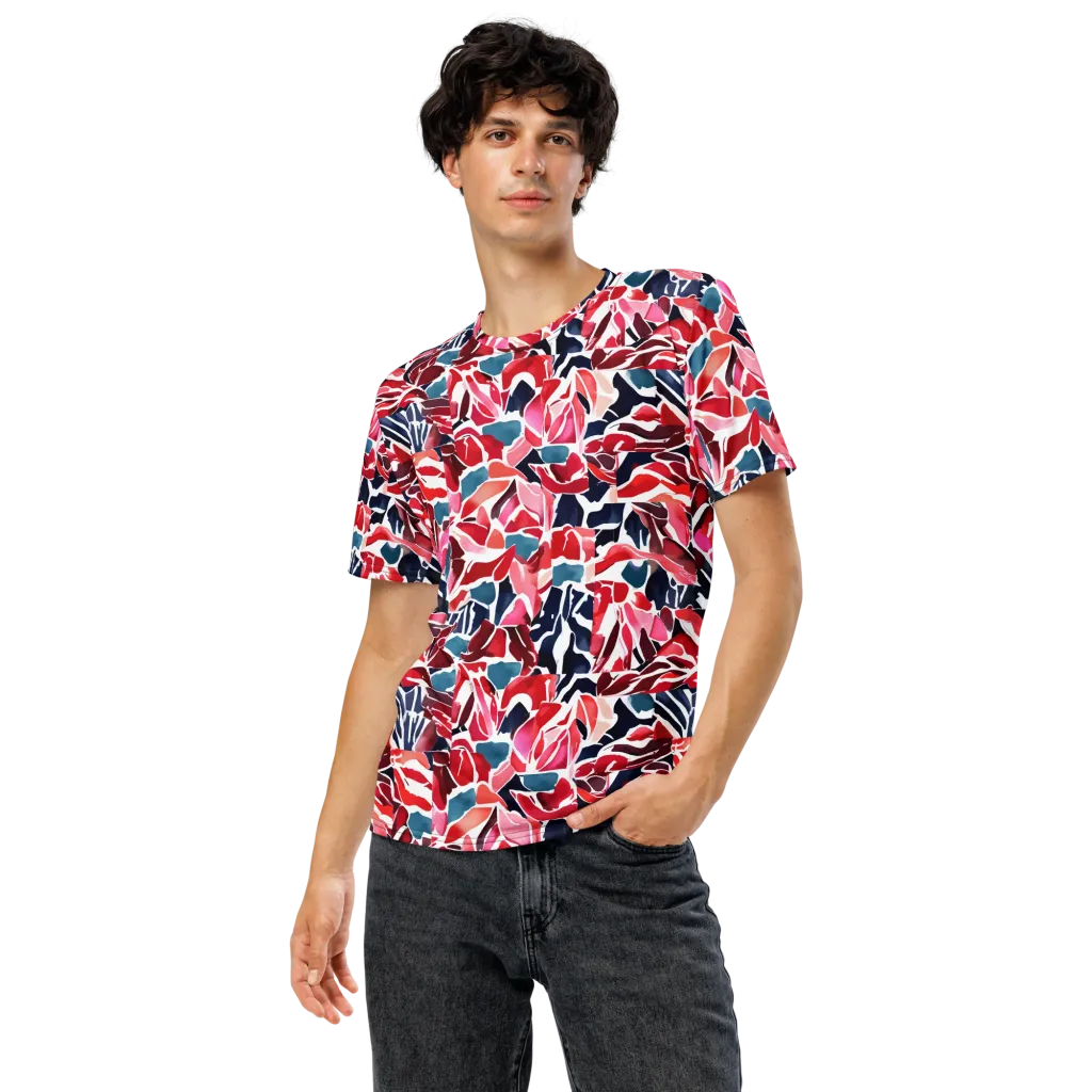 Petal Voltage on Men's Crew Neck T-Shirt — Front