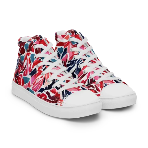 Petal Voltage on a Men's High Top Canvas Shoes