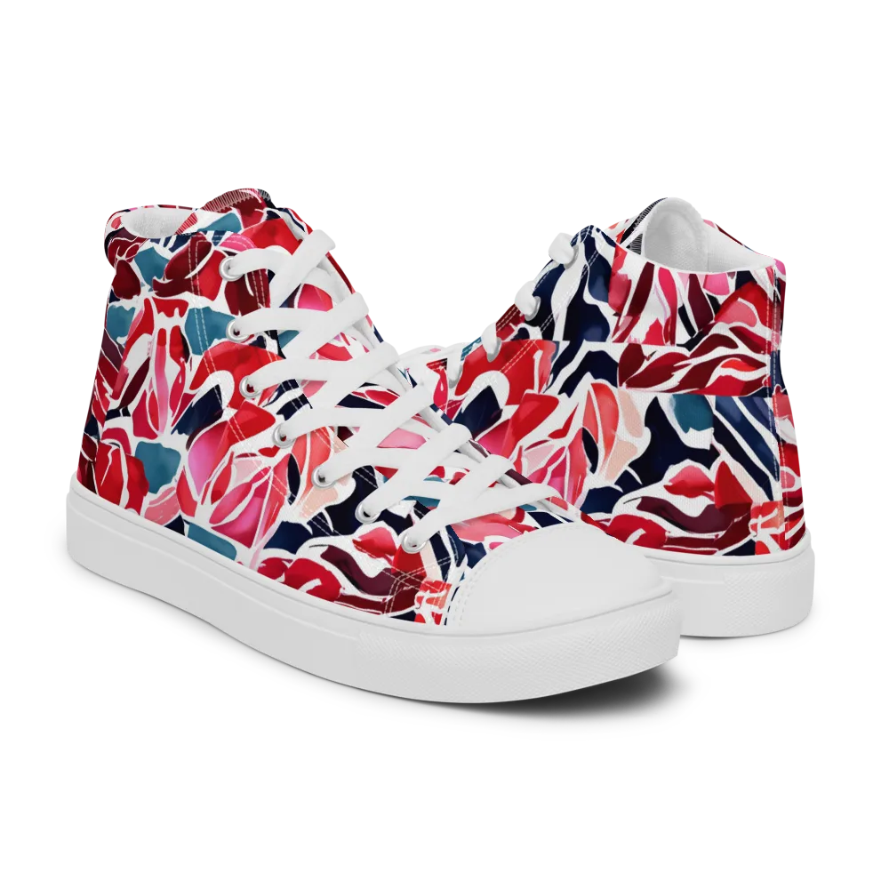 Petal Voltage on Men's High Top Canvas Shoes — Right