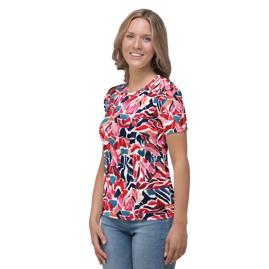 Petal Voltage on Women's Crew Neck T-Shirt — Left