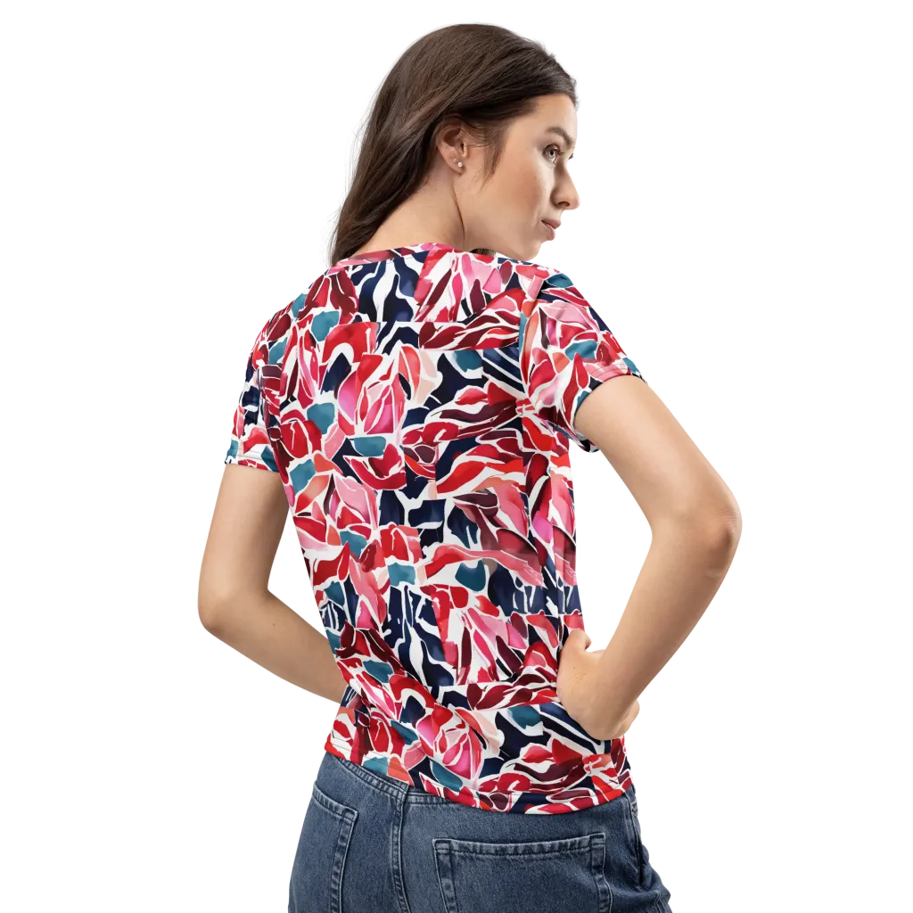 Petal Voltage on Women's Crew Neck T-Shirt — Back
