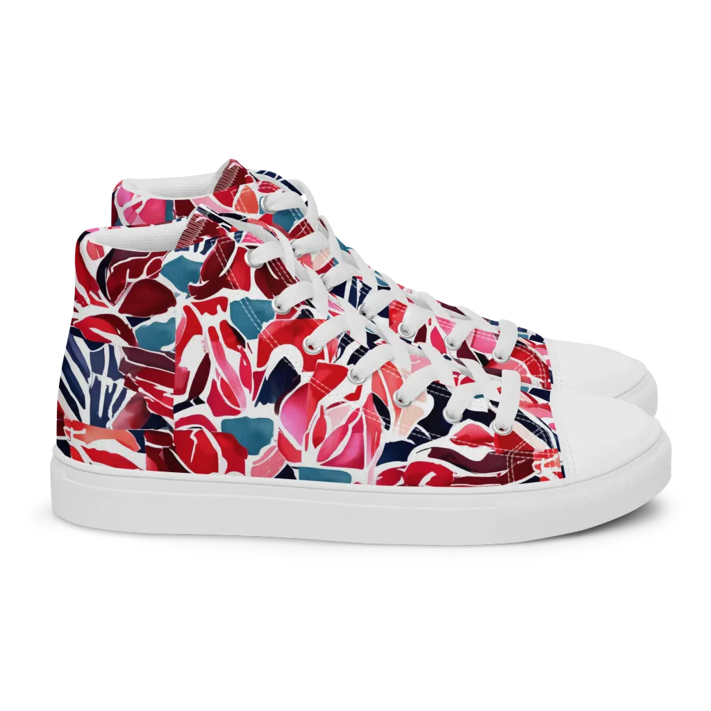 Petal Voltage on Women's High Top Canvas Shoes — Right