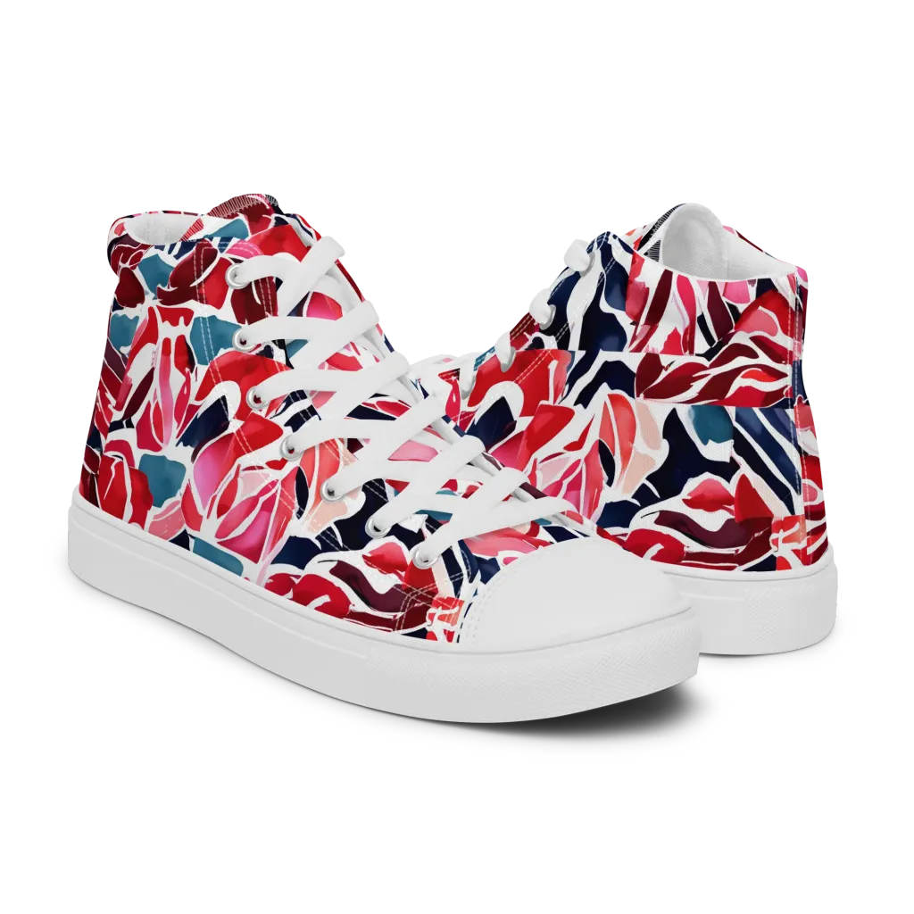 Petal Voltage on Women's High Top Canvas Shoes — Right