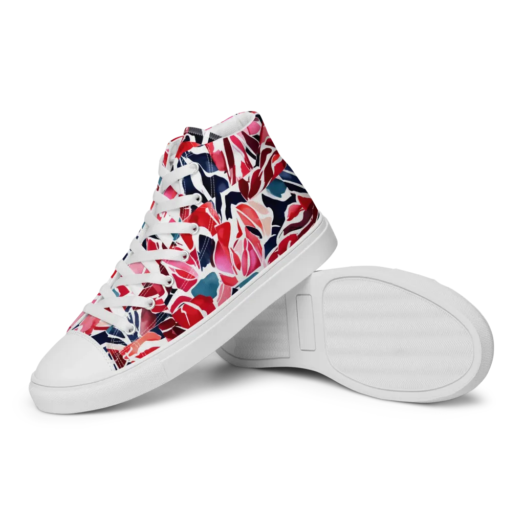 Petal Voltage on Women's High Top Canvas Shoes — Left