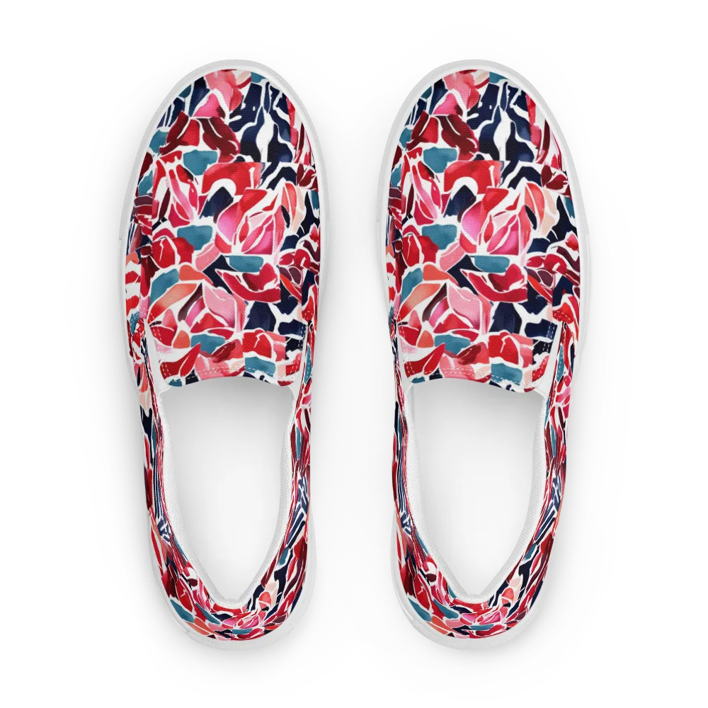 Petal Voltage on Men's Slip-On Canvas Shoes — Front