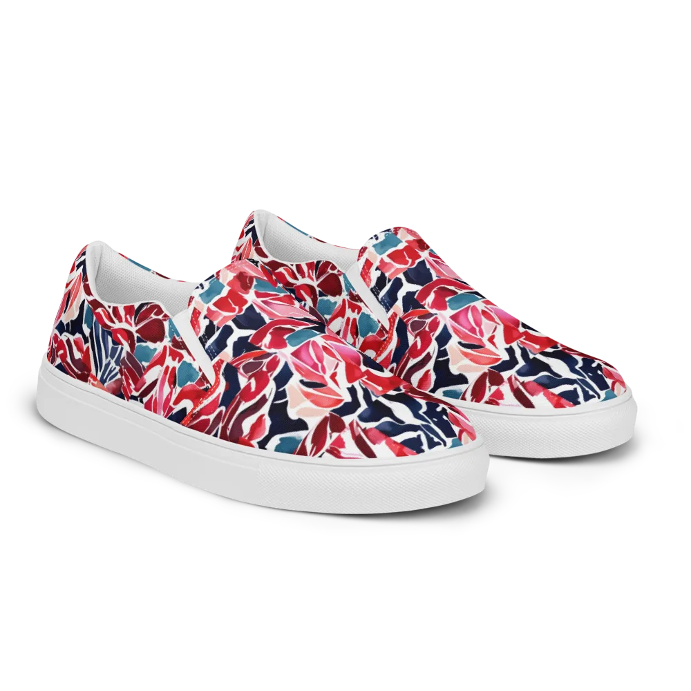 Petal Voltage on Men's Slip-On Canvas Shoes — Right Front