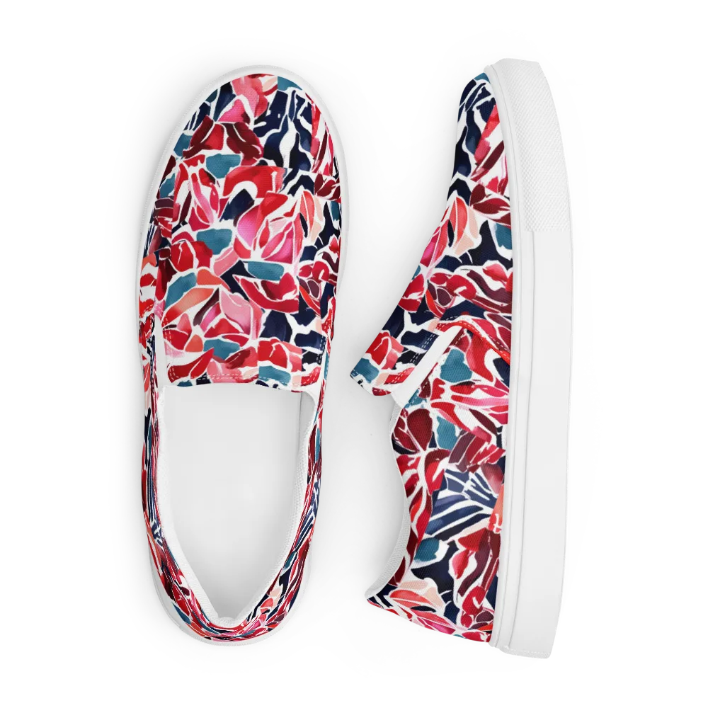 Petal Voltage on Men's Slip-On Canvas Shoes — Front