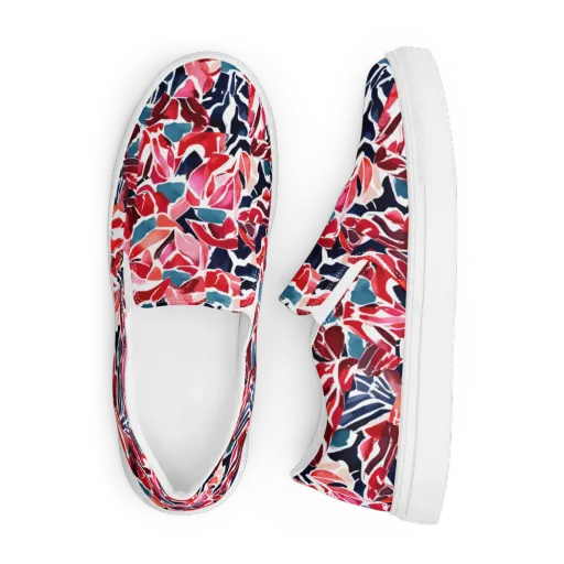 Petal Voltage on a Men's Slip-On Canvas Shoes