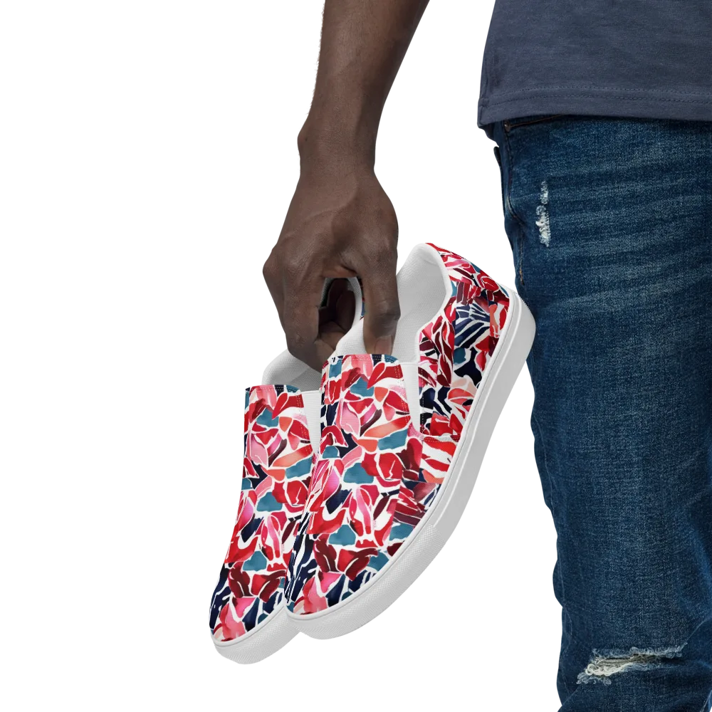Petal Voltage on Men's Slip-On Canvas Shoes — Left Front