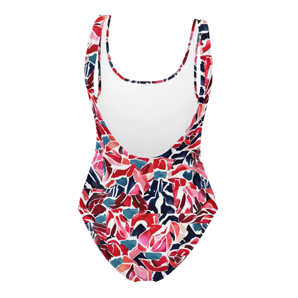 Petal Voltage on One-Piece Swimsuit — Back