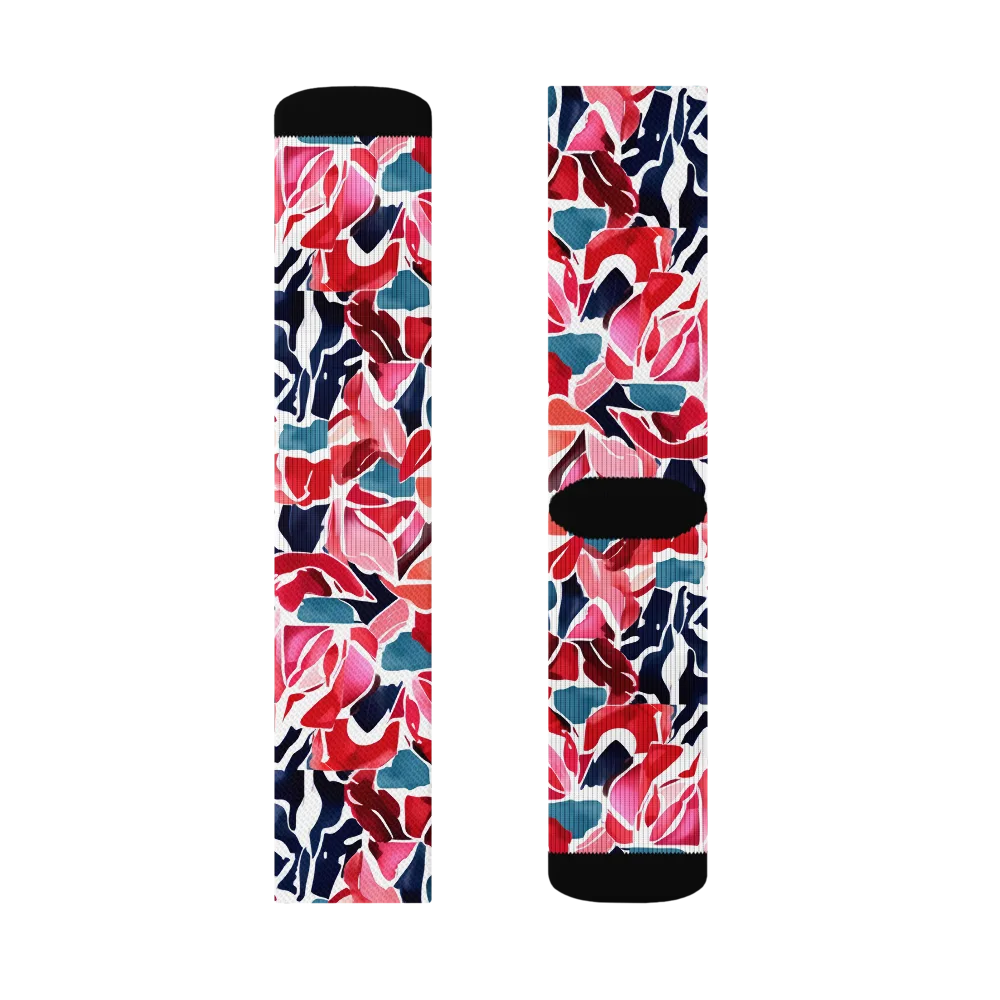 Petal Voltage on Socks — Left Sock