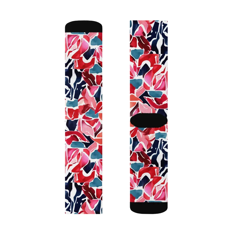 Petal Voltage on Socks — Right Sock