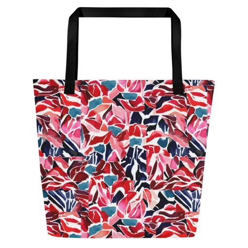Petal Voltage on a Large Tote Bag W/ Pocket