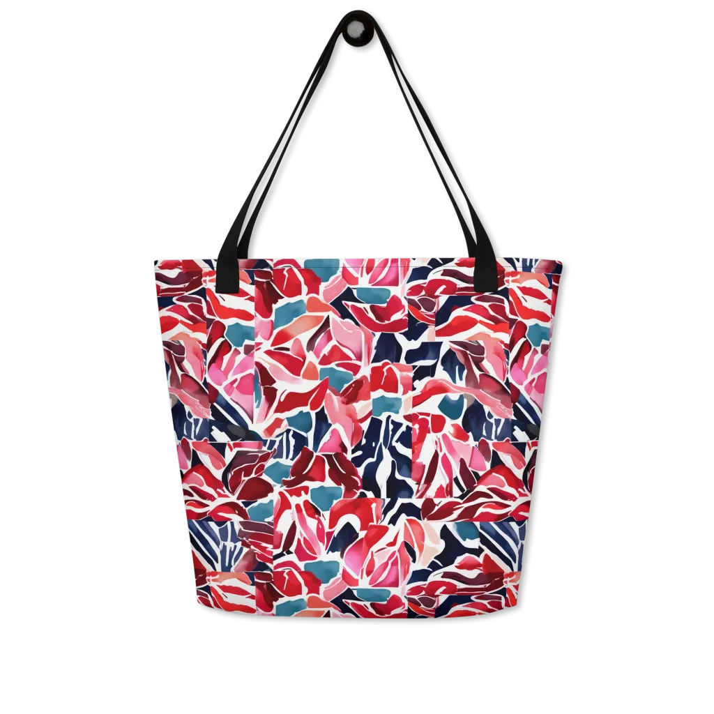 Petal Voltage on Large Tote Bag W/ Pocket — Front