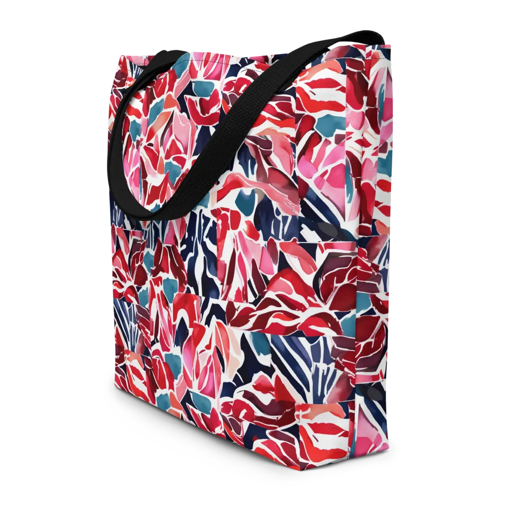 Petal Voltage on Large Tote Bag W/ Pocket — Front