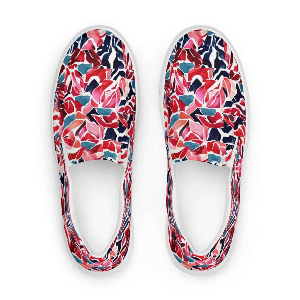 Petal Voltage on Women's Slip-On Canvas Shoes — Front