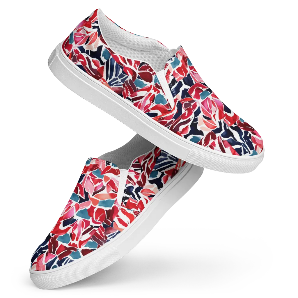 Petal Voltage on Women's Slip-On Canvas Shoes — Front