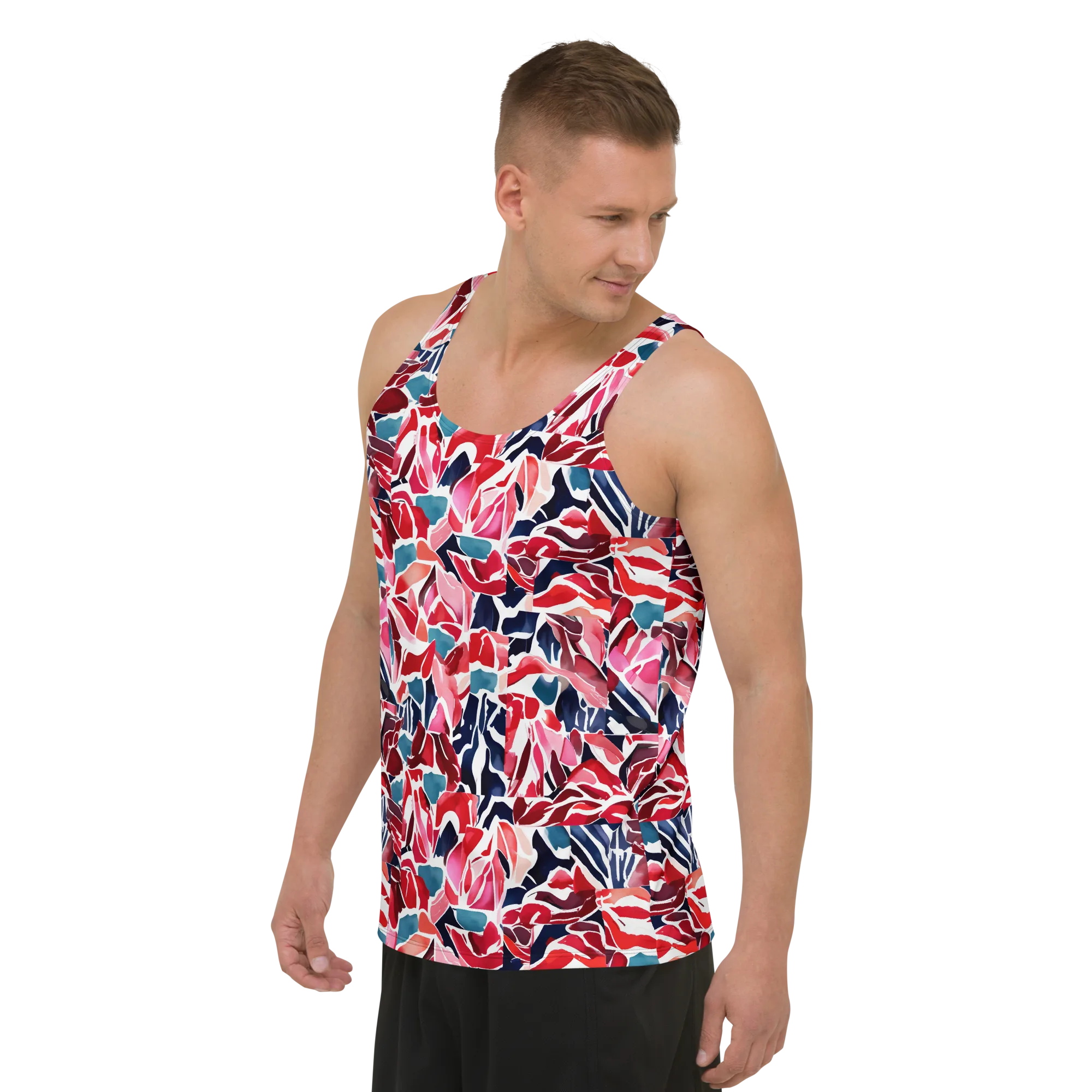 Petal Voltage on Men's Tank Top — Left Front