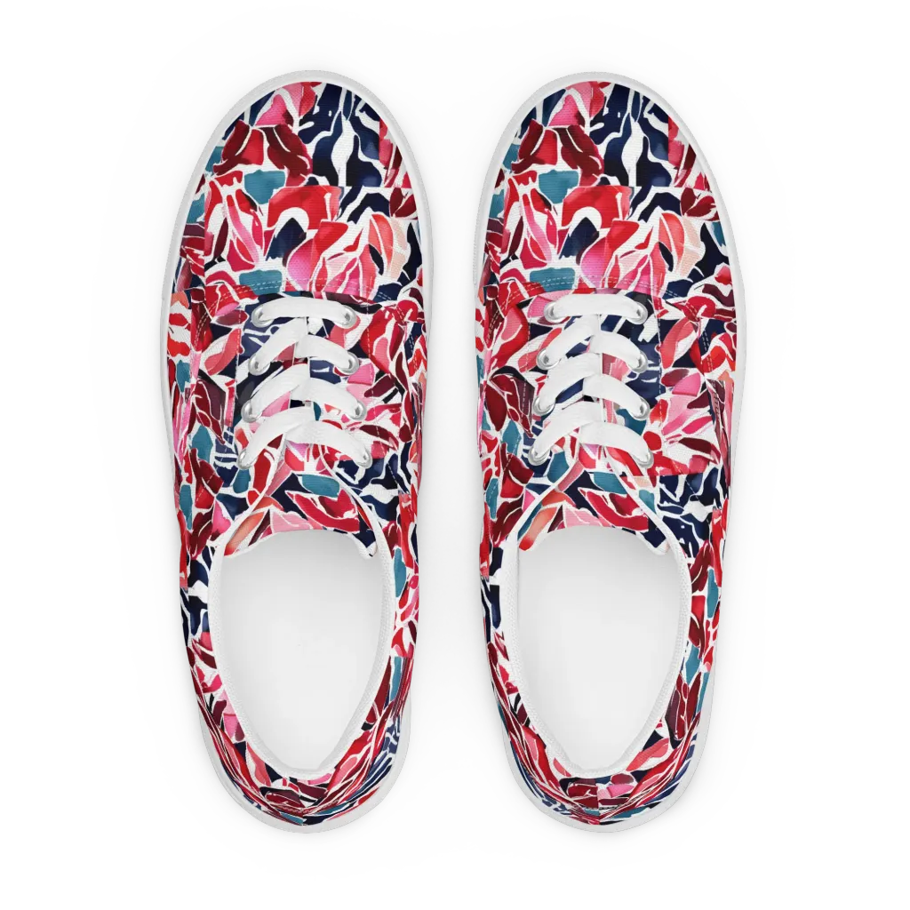 Petal Voltage on Men's Lace-Up Canvas Shoes — Front