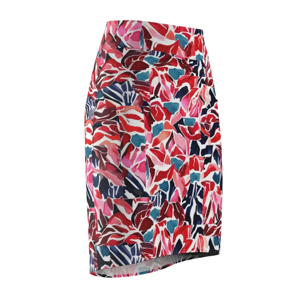 Petal Voltage on Pencil Skirt — Front Side
