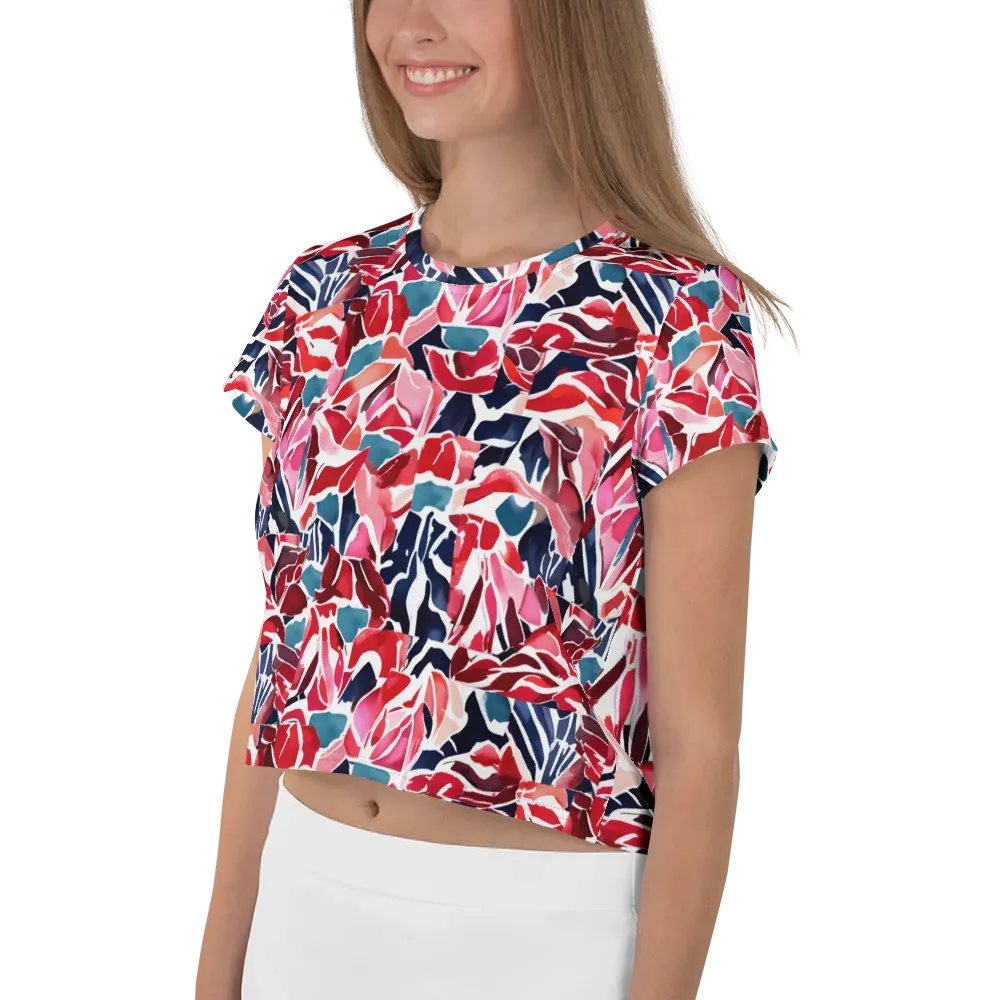 Petal Voltage on Crop Tee — Left