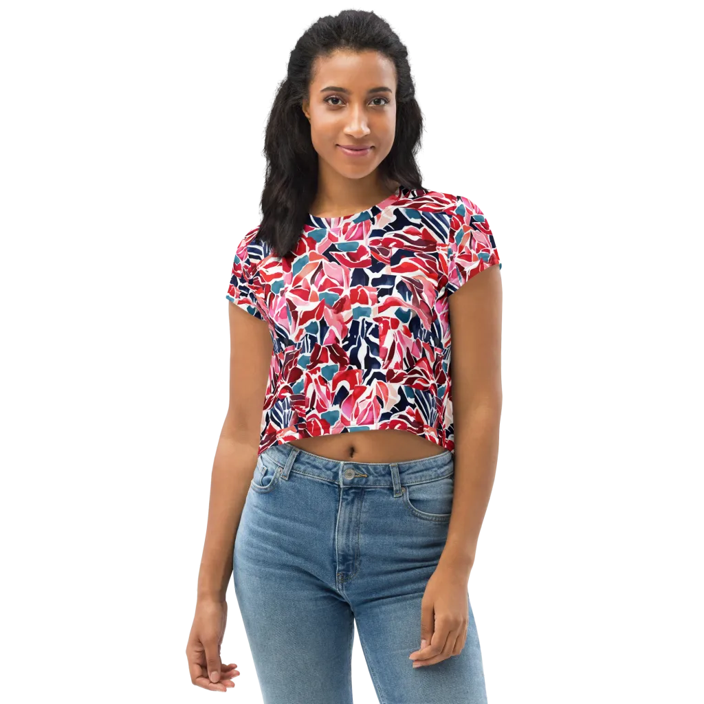 Petal Voltage on Crop Tee — Front