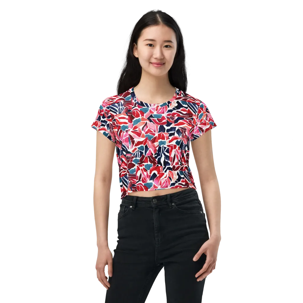 Petal Voltage on Crop Tee — Front