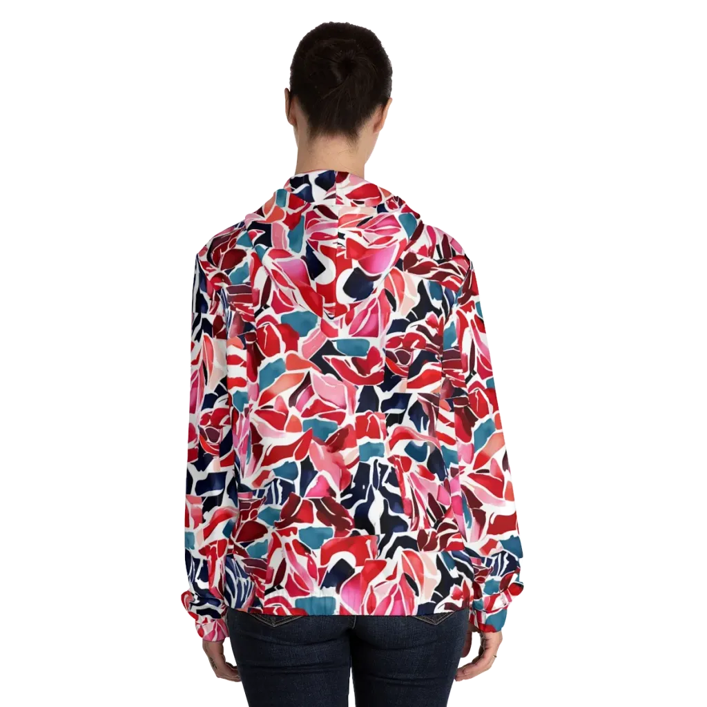 Petal Voltage on Women's Full-Zip Hoodie — Back On Person