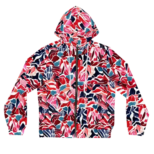 Petal Voltage on a Women's Full-Zip Hoodie