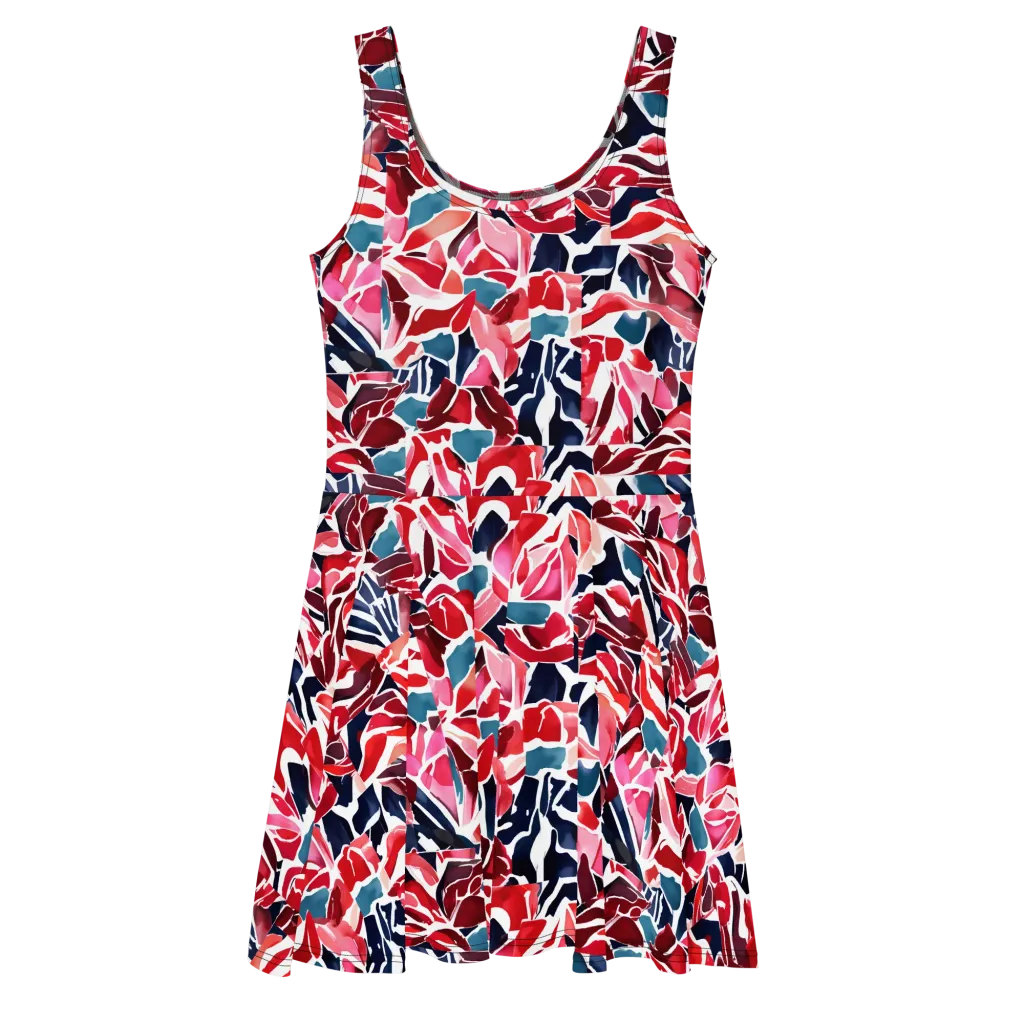 Petal Voltage on Skater Dress — Front