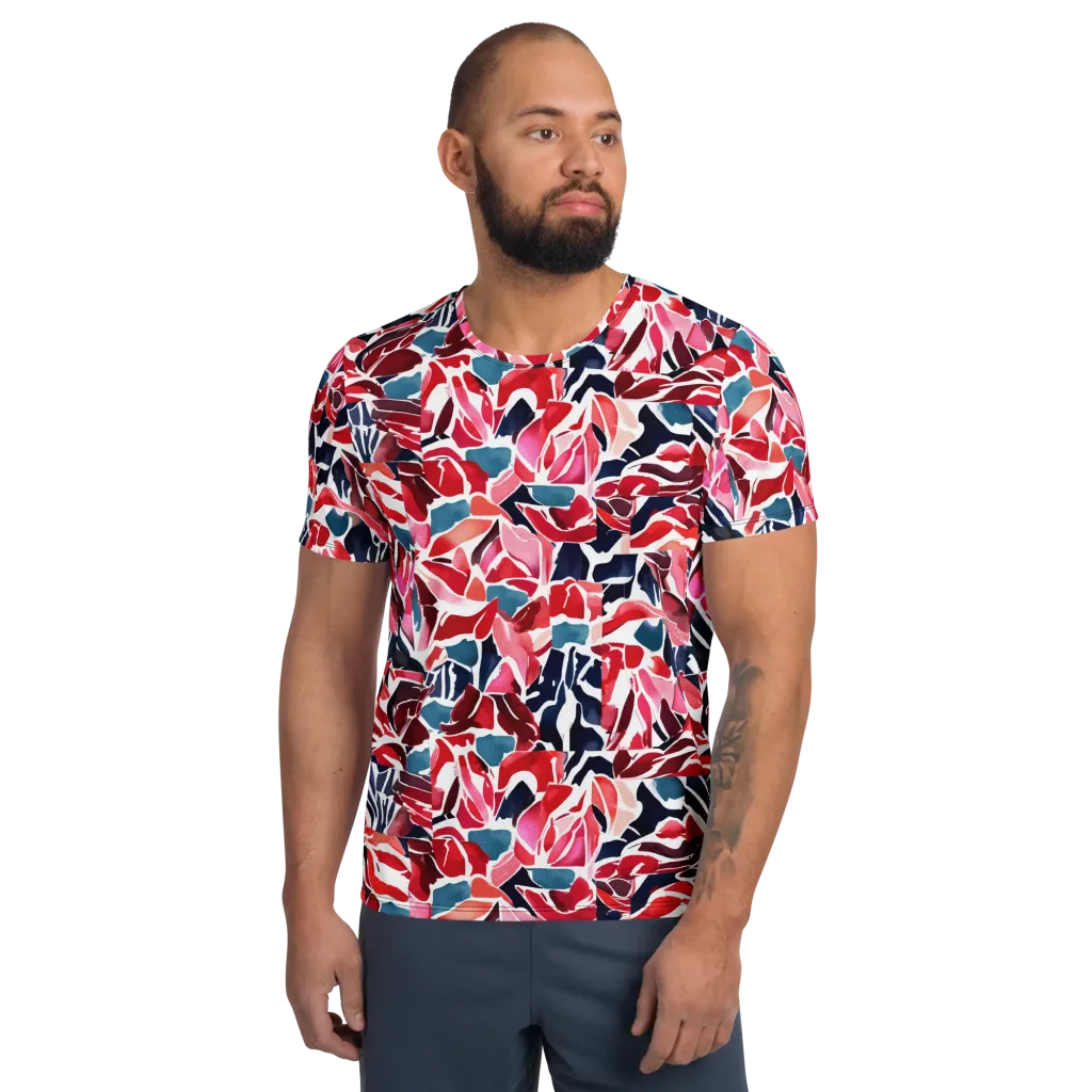 Petal Voltage on Men's Athletic T-Shirt — Front