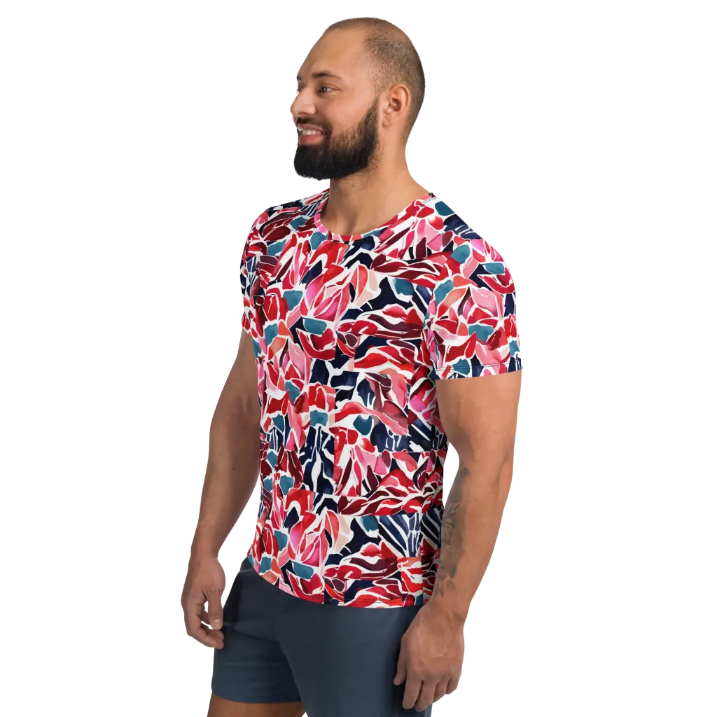 Petal Voltage on Men's Athletic T-Shirt — Left