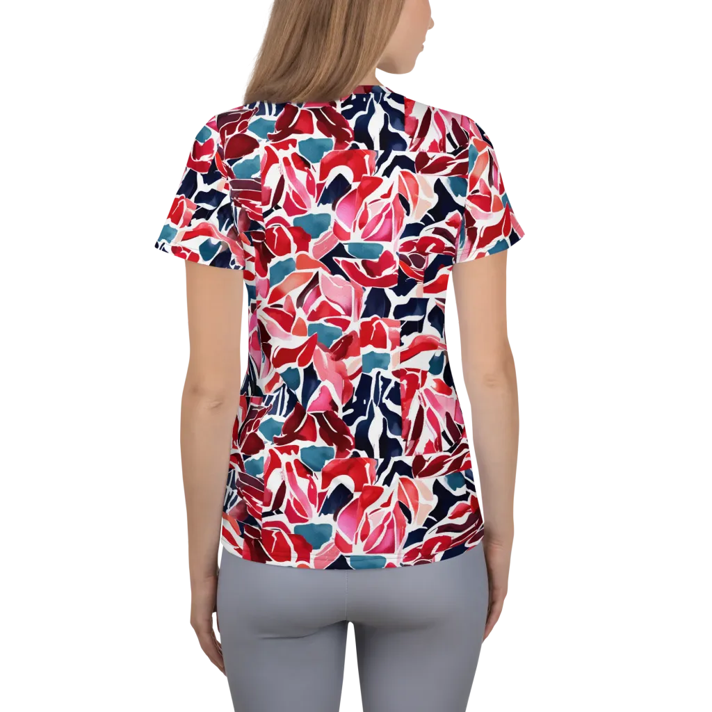 Petal Voltage on Women's Athletic T-Shirt — Back