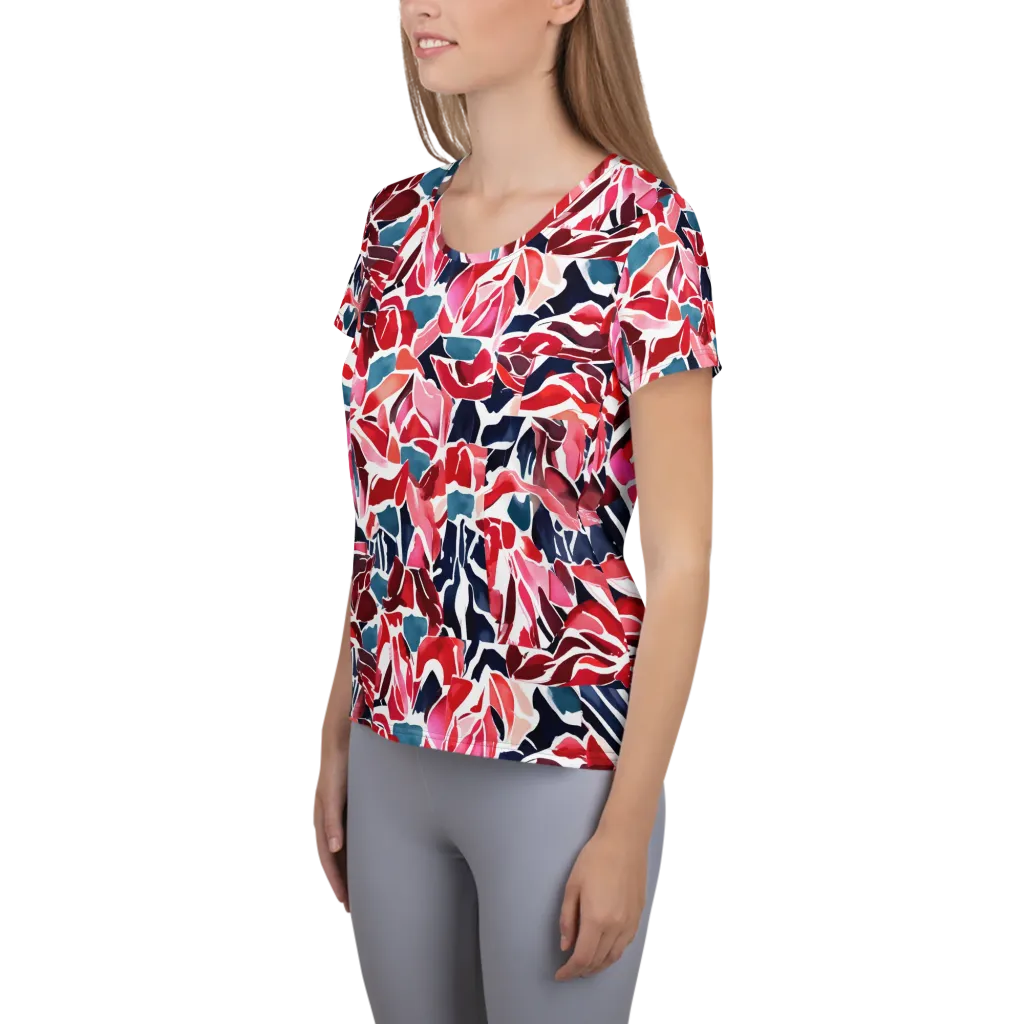 Petal Voltage on Women's Athletic T-Shirt — Left