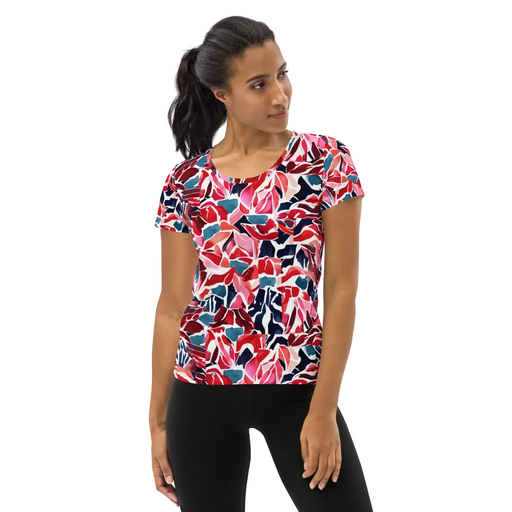 Petal Voltage on Women's Athletic T-Shirt — Front