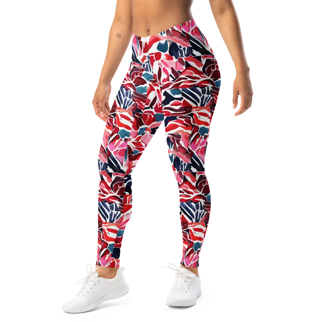 Petal Voltage on Leggings — Left Front