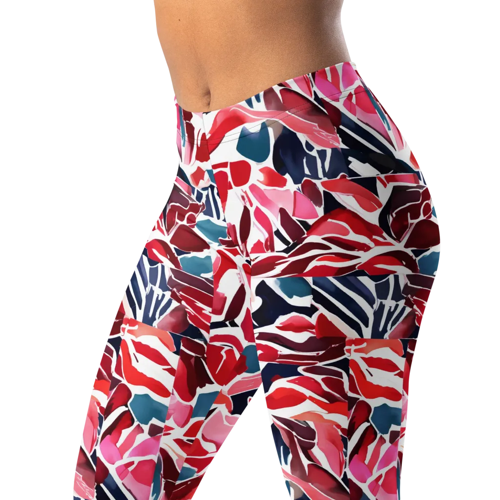Petal Voltage on Leggings — Left Front