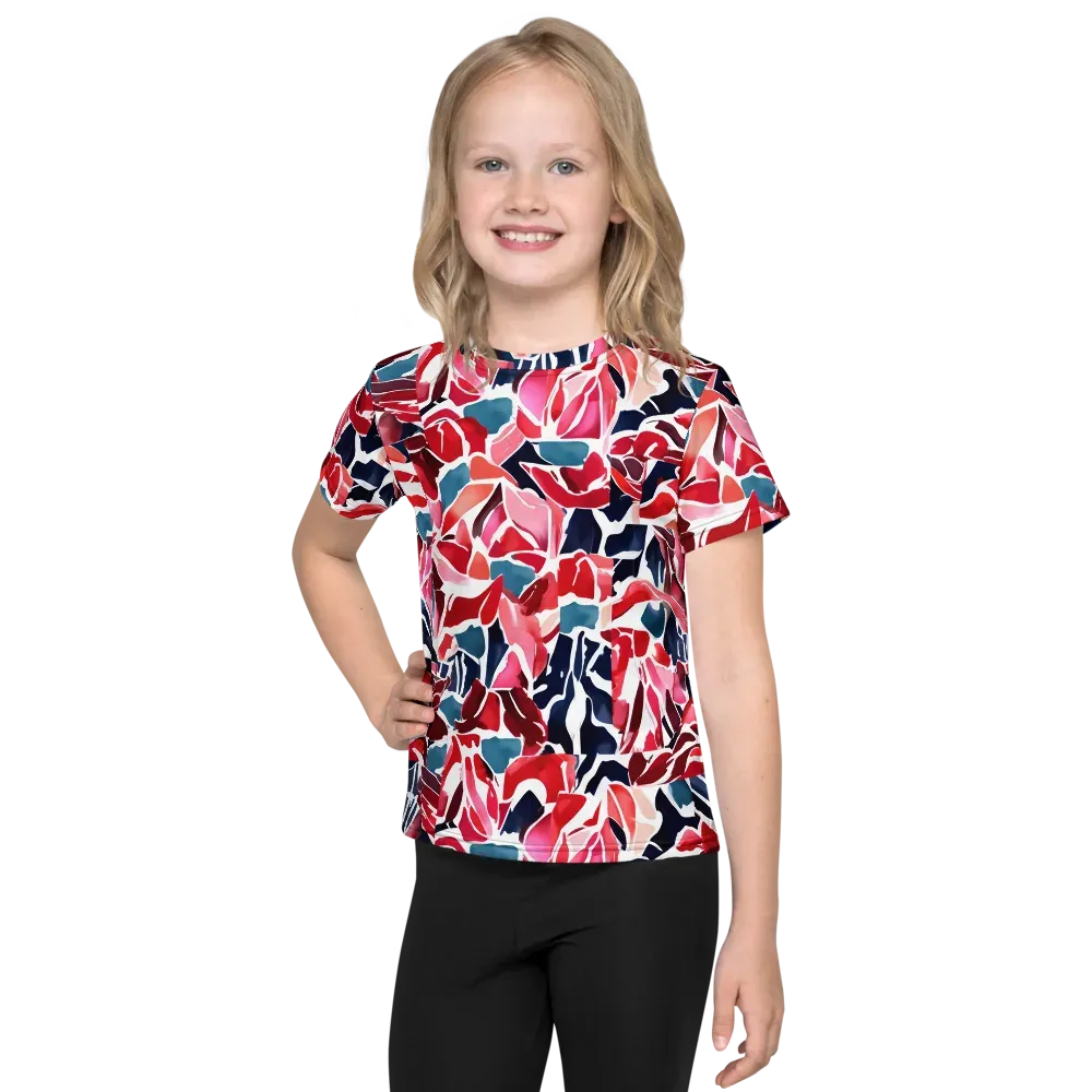 Petal Voltage on Kids Crew Neck T-Shirt — Front