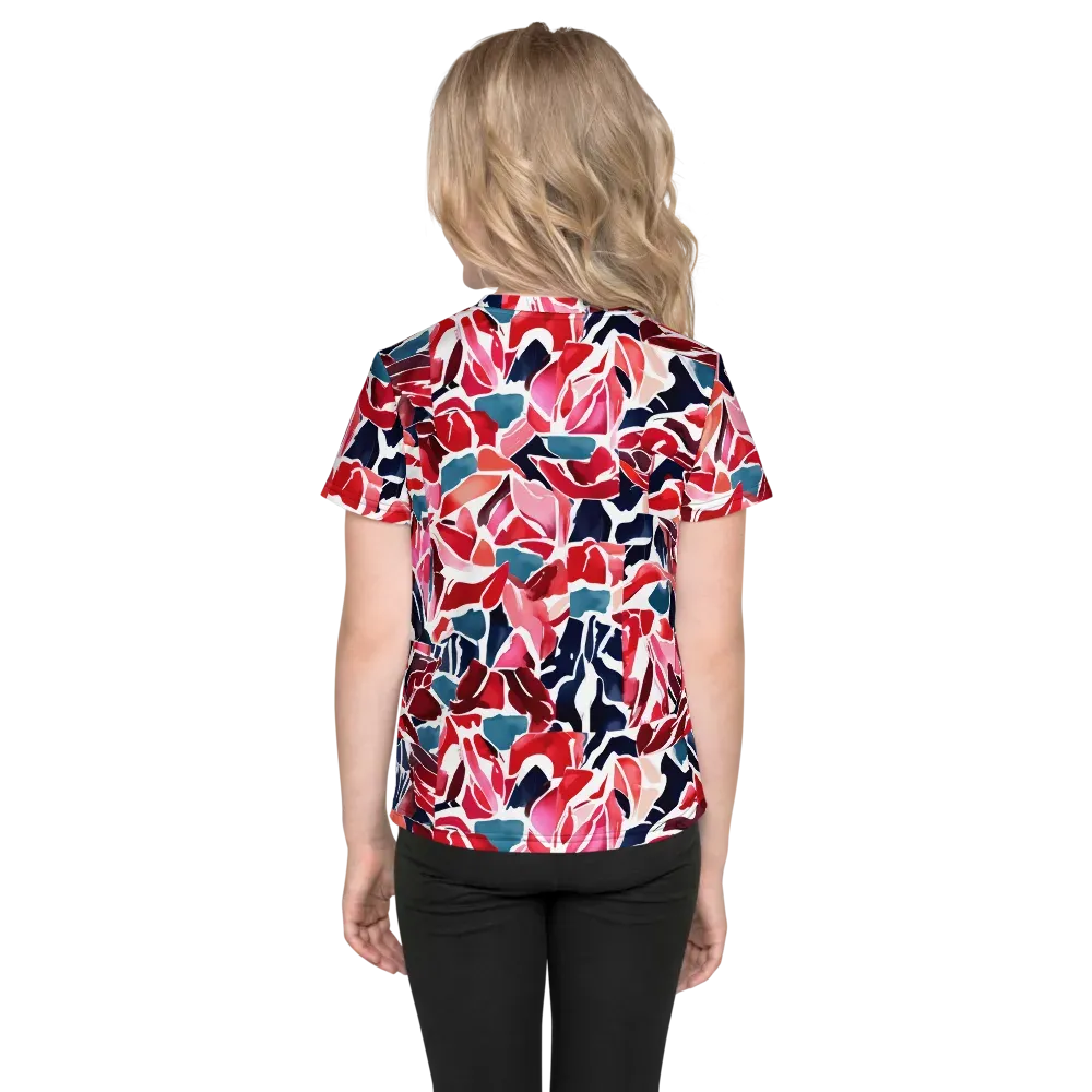 Petal Voltage on Kids Crew Neck T-Shirt — Back