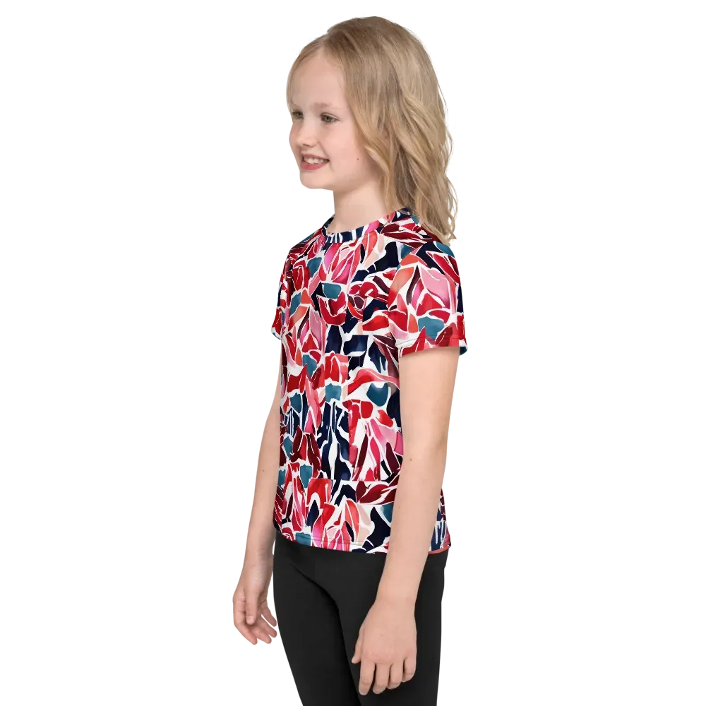 Petal Voltage on Kids Crew Neck T-Shirt — Left