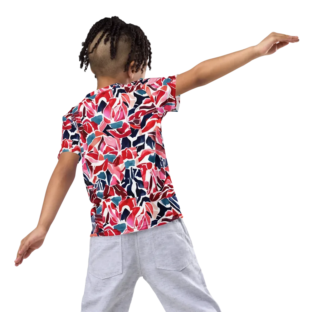 Petal Voltage on Kids Crew Neck T-Shirt — Back