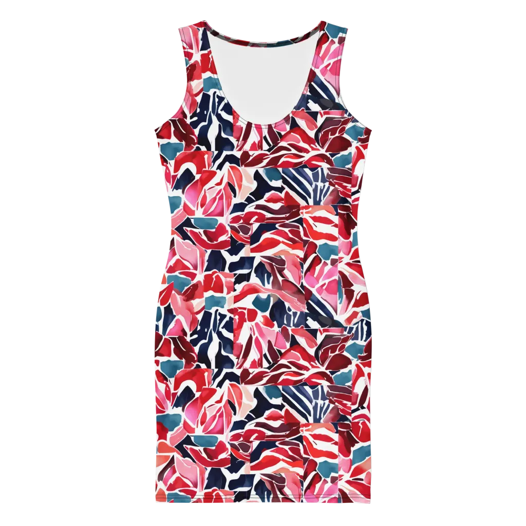 Petal Voltage on Bodycon Dress — Front