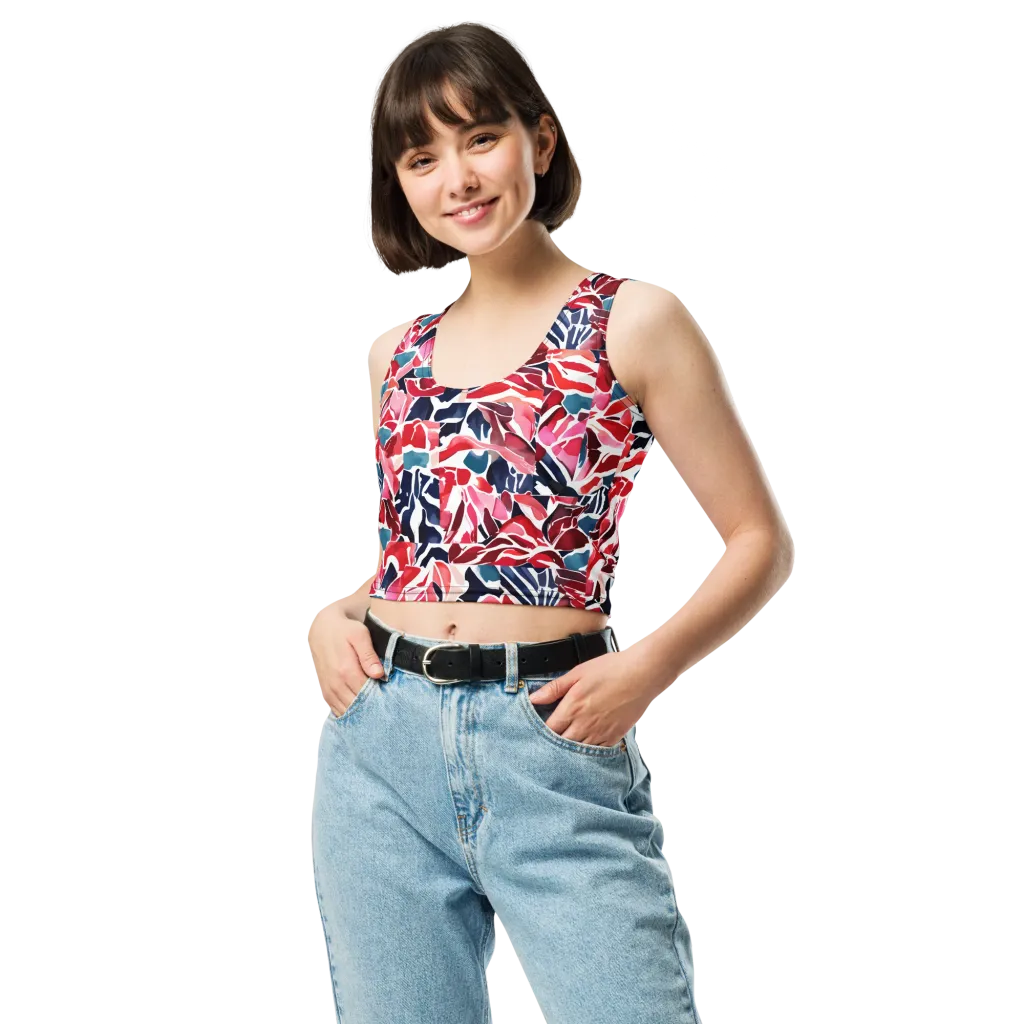 Petal Voltage on Crop Top — Front