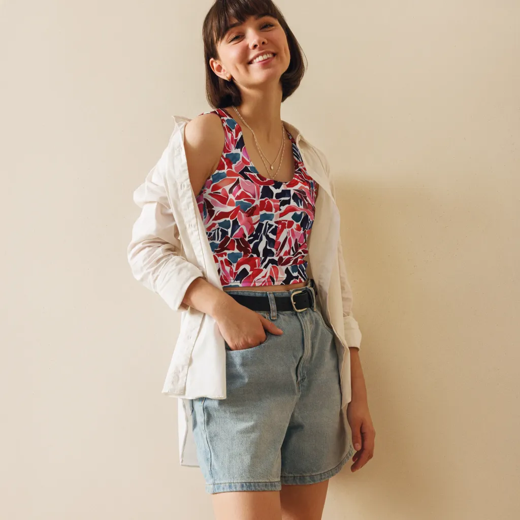 Petal Voltage on Crop Top — Front