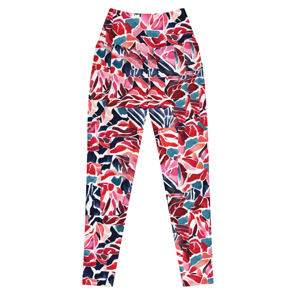 Petal Voltage on Leggings with Pockets — Front